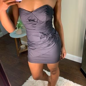 Grey mini cocktail dress